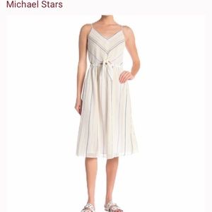 NWOT‎ MICHAEL STARS BEACH STRIPE MIDI DRESS!